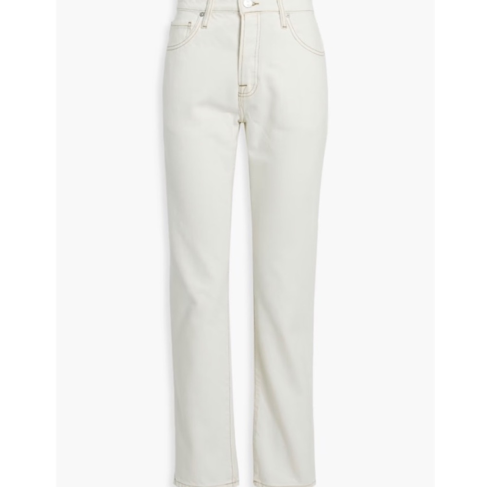 NWT Frame White High Waist   Straight Leg Jeans, Size 29